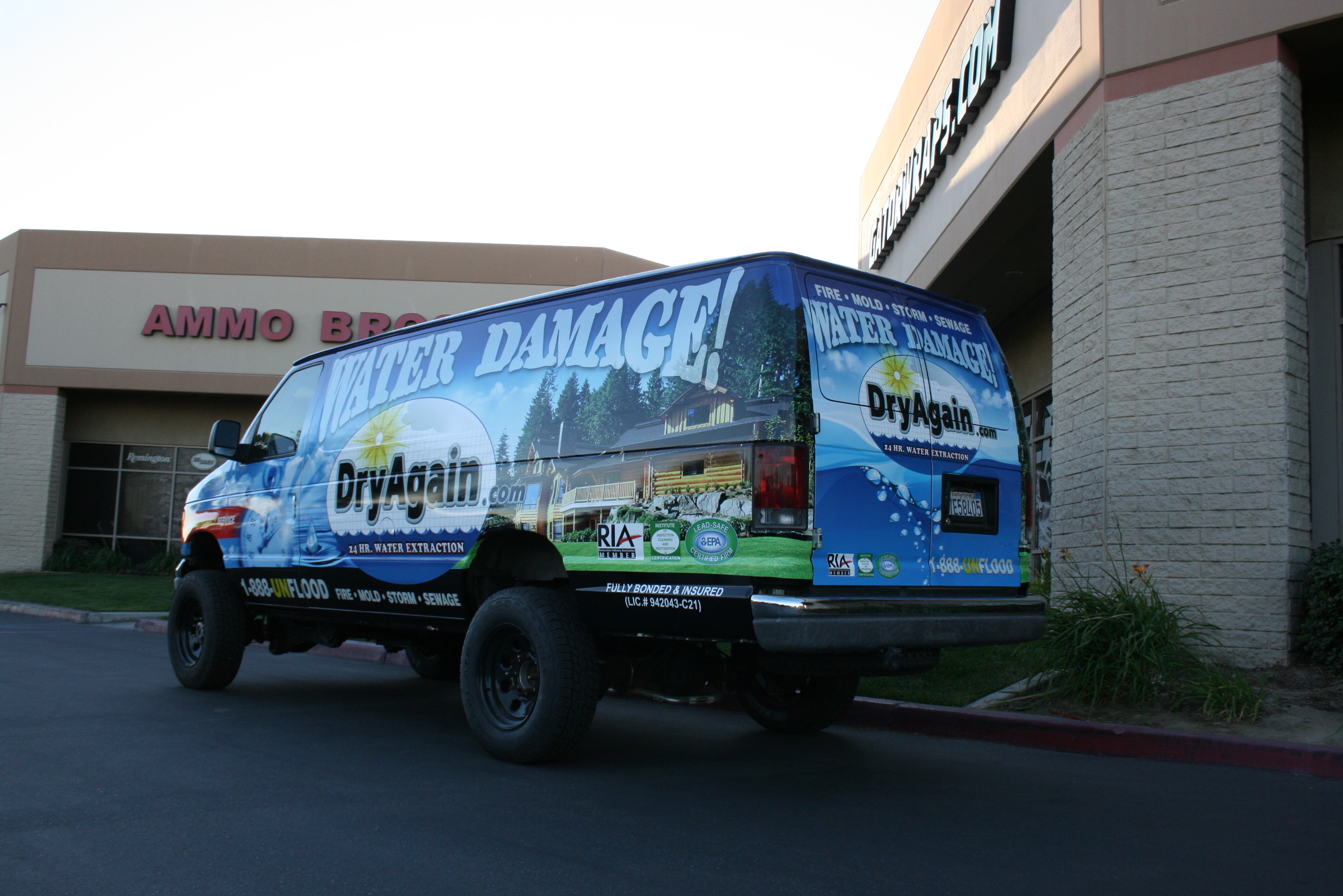 water damage van wrap