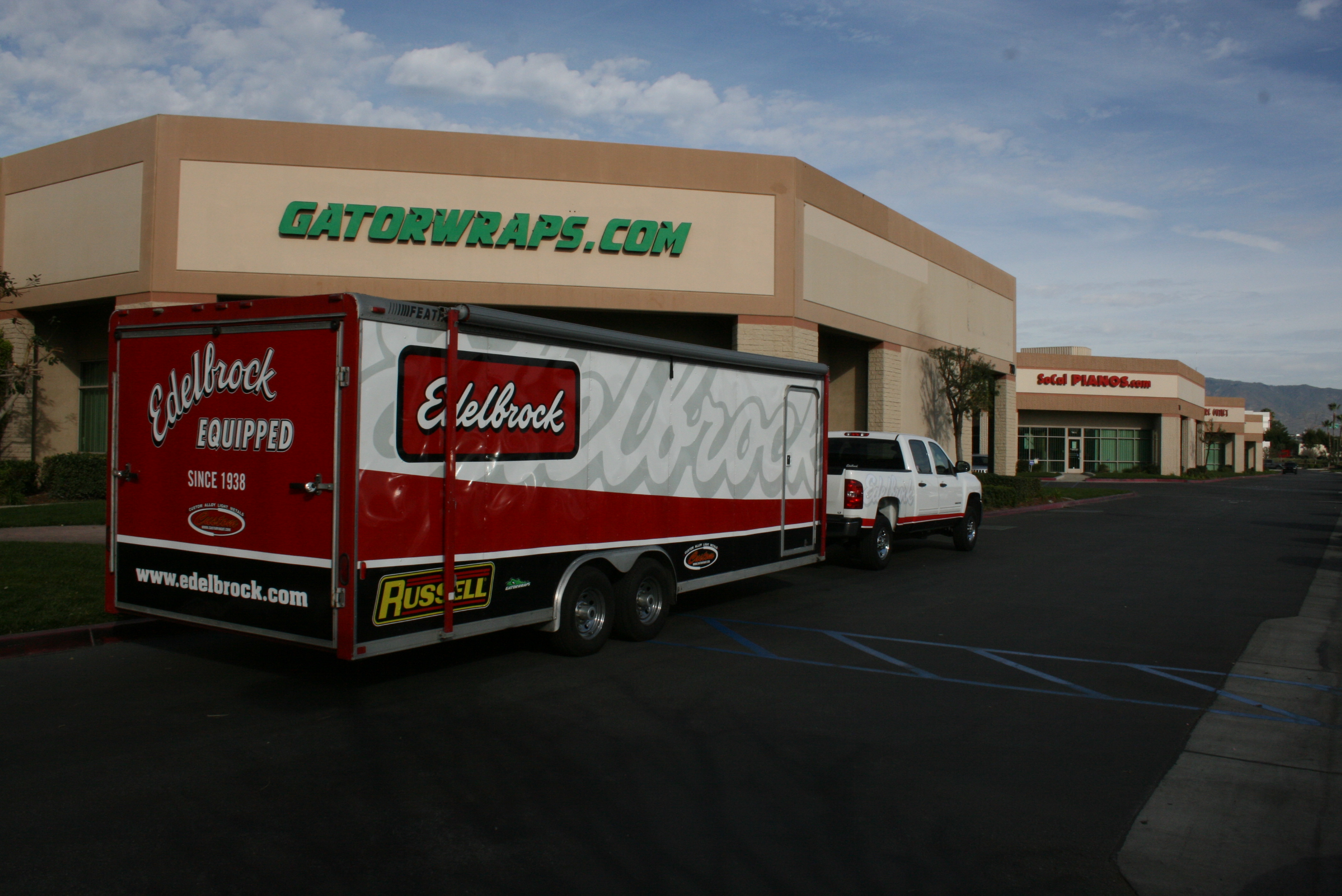 edelbrock equipped trailer wrap