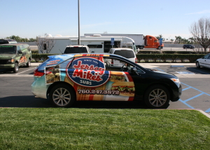 jersey mike's subs car wrap