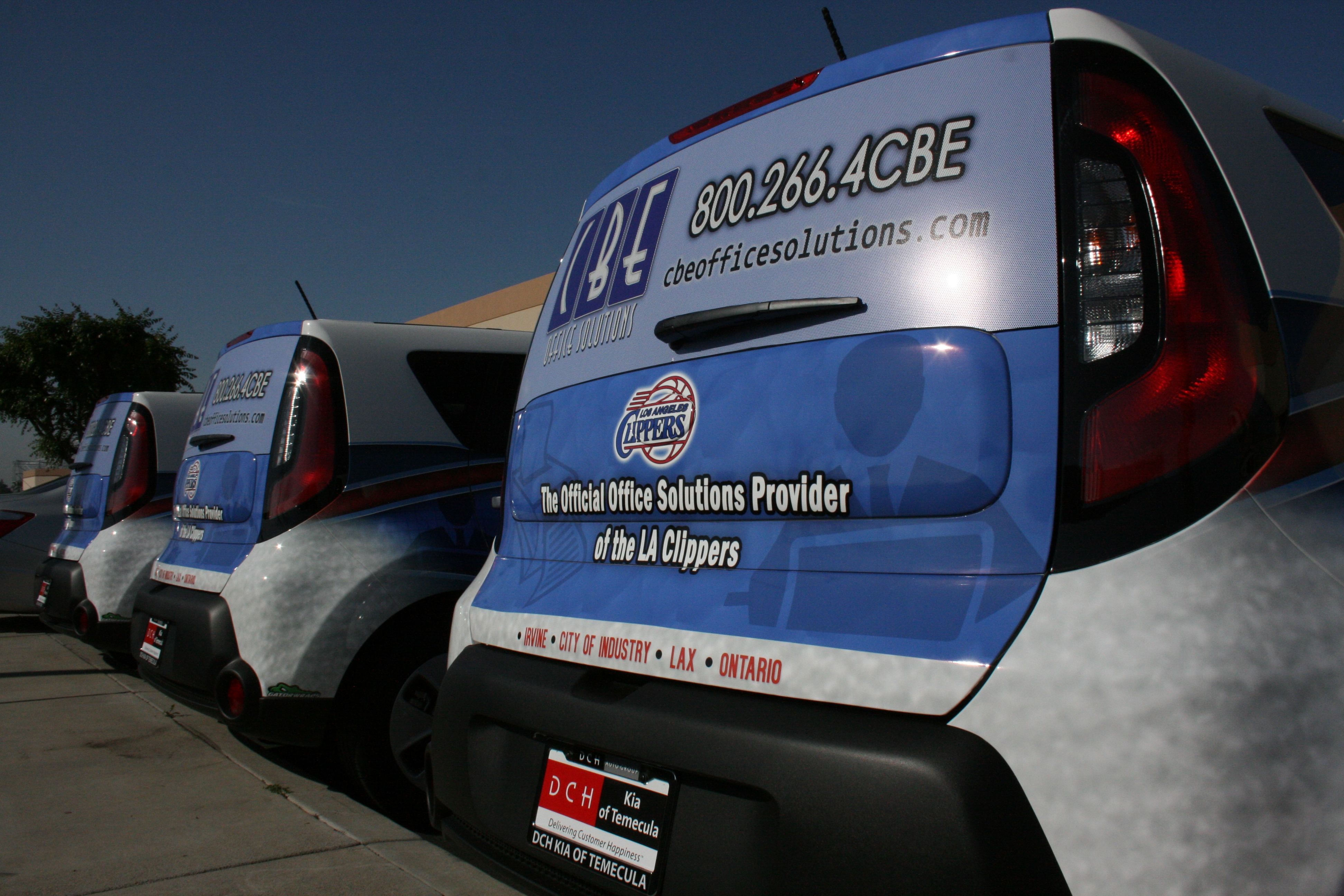 CBE Office Solutions fleet wraps