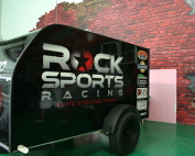 rock sports racing elite cycling team trailer wrap