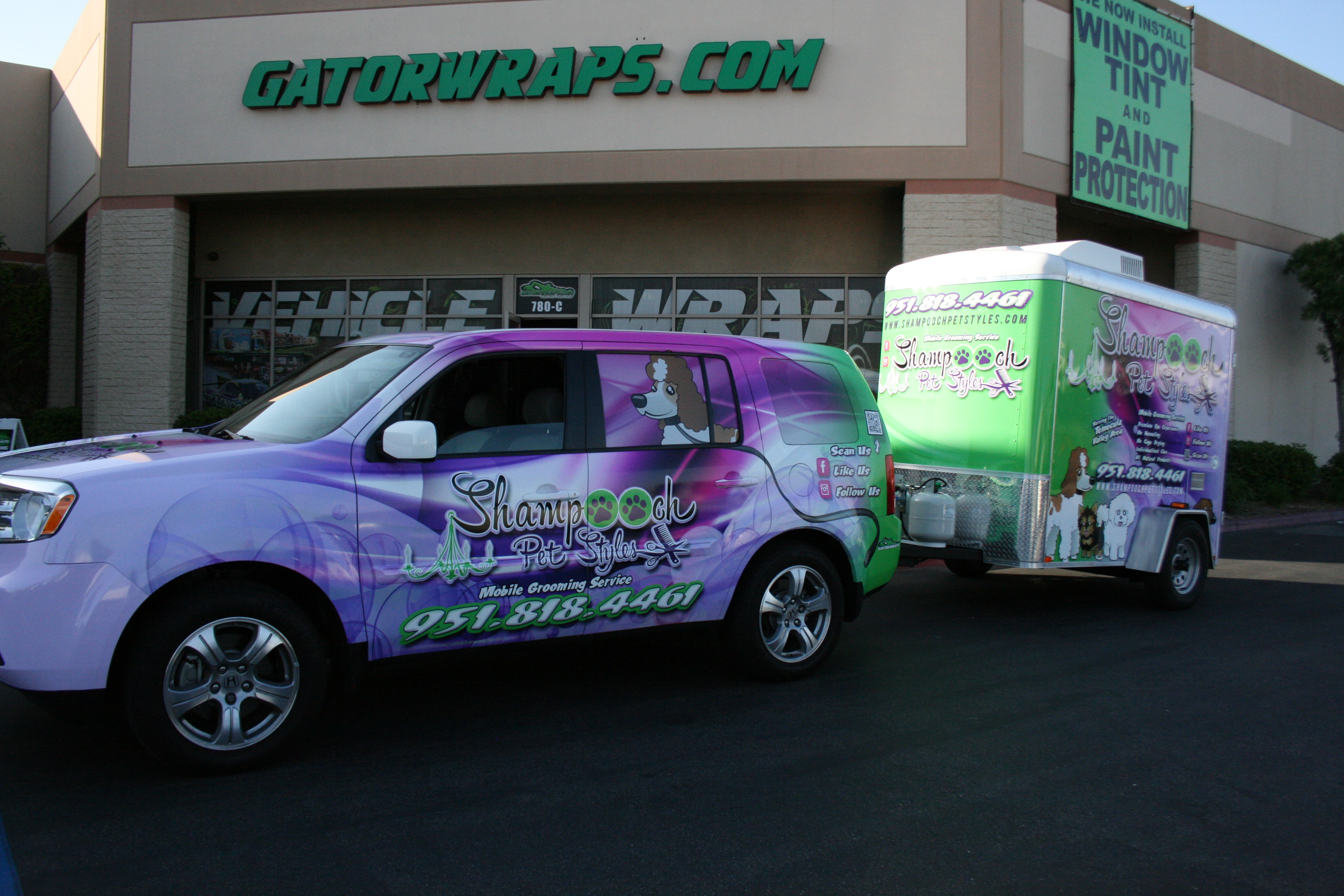 shampooch pet styles vehicle wrap