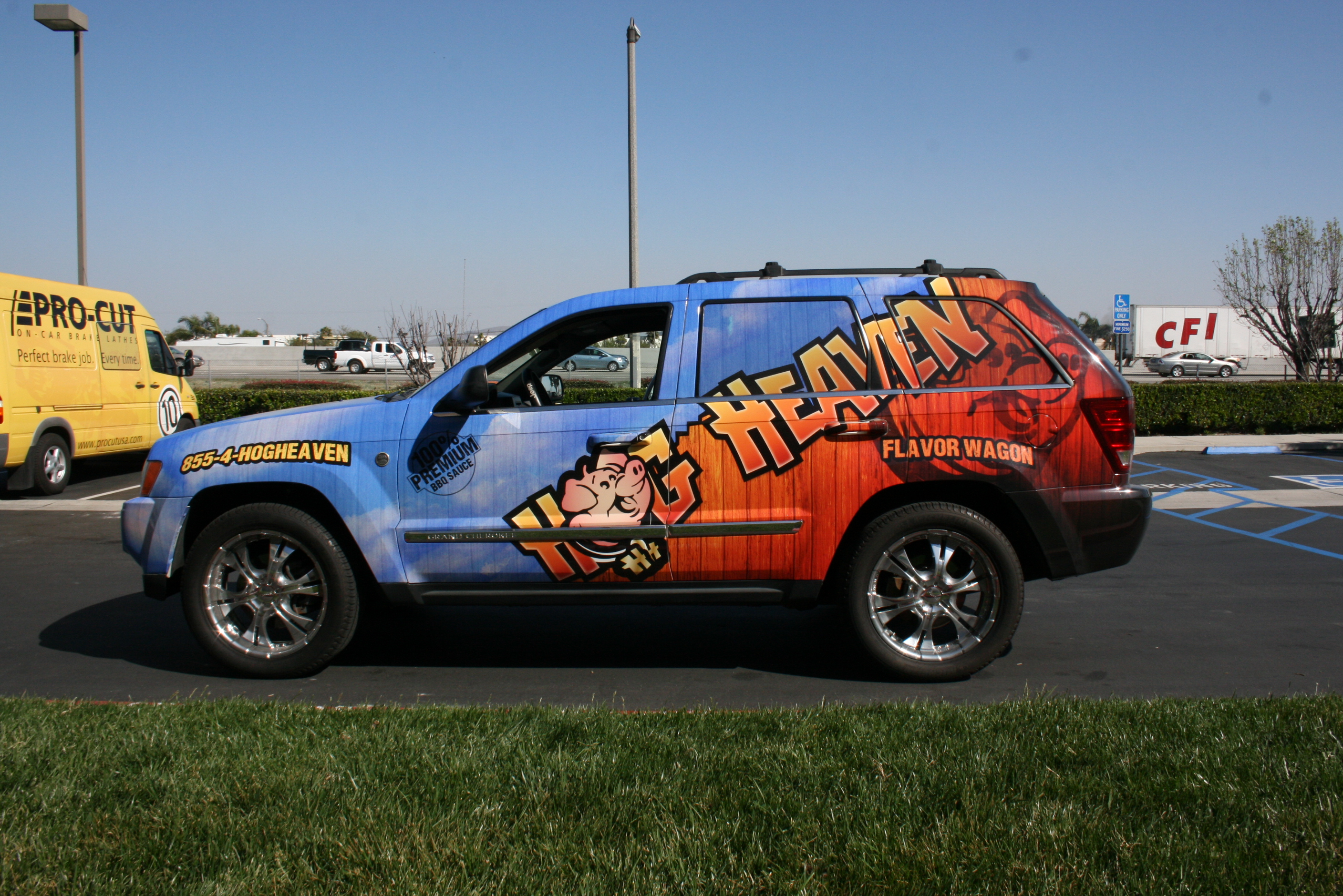 hog heaven car wrap