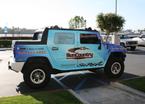 sun country hummer wrap