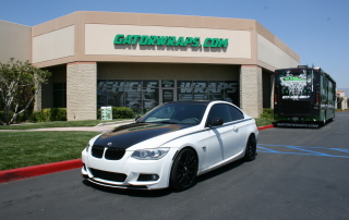 white black bmw wrap