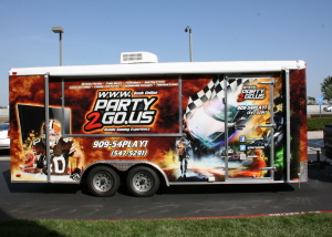 party 2 go trailer wrap