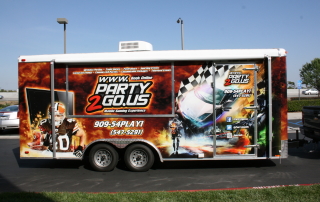 party 2 go trailer wrap