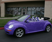 purple car wrap