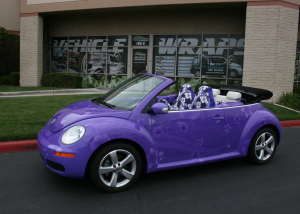 purple car wrap
