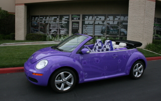 purple car wrap