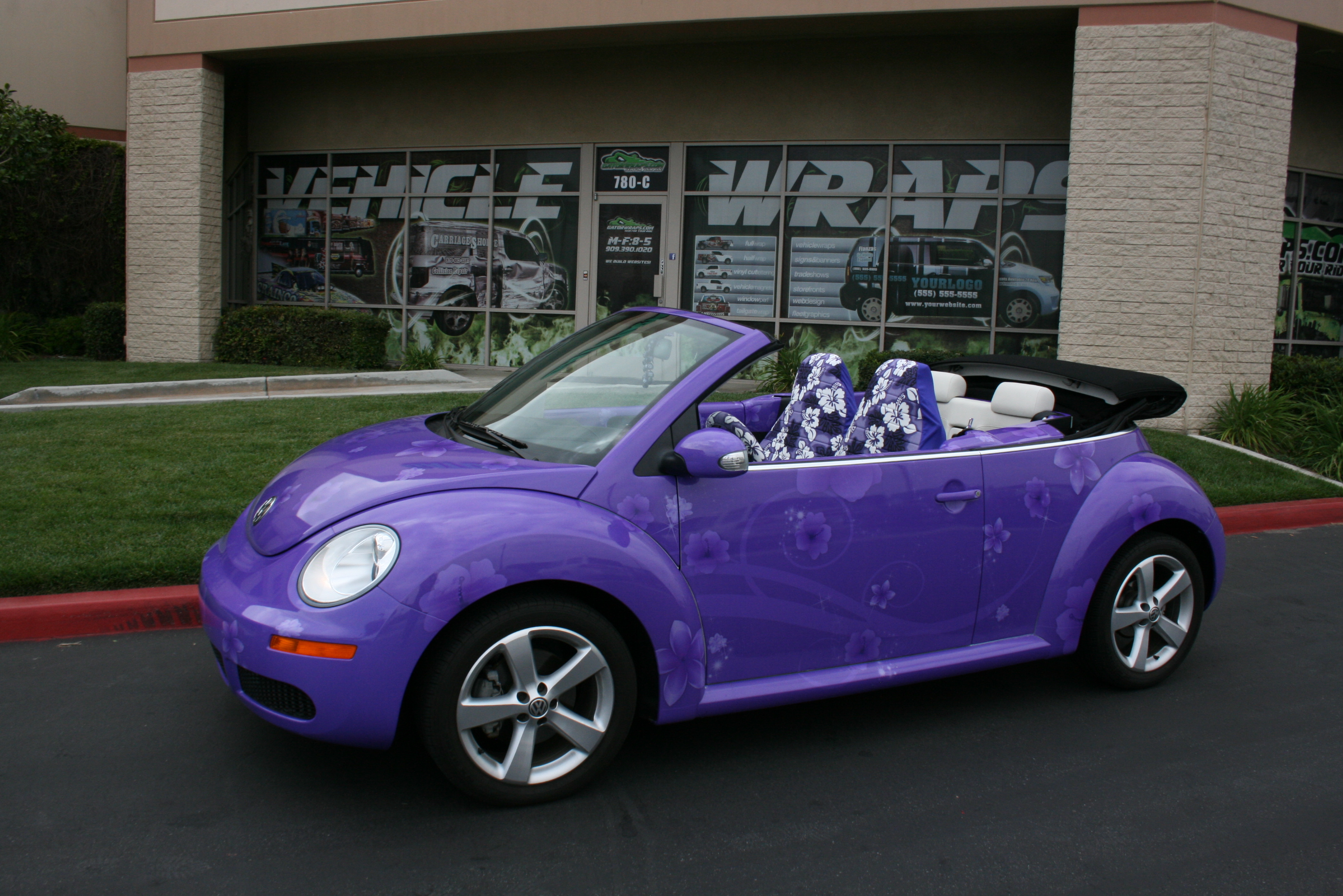 purple car wrap